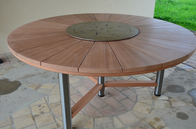 Fabrication table extrieure avec rosace